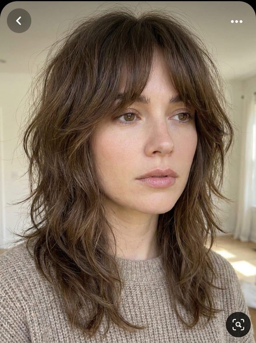 Shag Cut mit Curtain Bangs - Shag Cut für Frauen